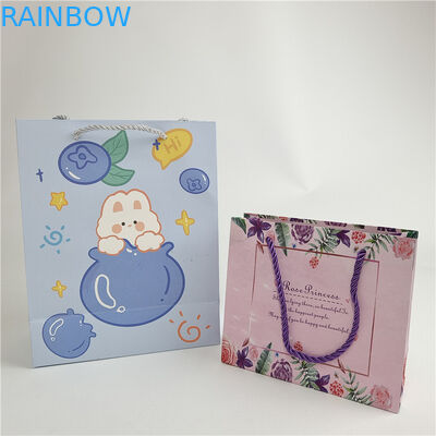 Promotionele kwaliteitsborging Digitaal drukwerk op maat Logo Printed Shopping Paper Bag Packaging