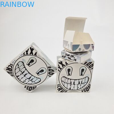 Op maat gemaakte Glossy UV Mat Film Wit Kartonpapier Doos 400g Voor Cosmetische Proef Argan Olie