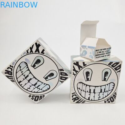 Op maat gemaakte Glossy UV Mat Film Wit Kartonpapier Doos 400g Voor Cosmetische Proef Argan Olie