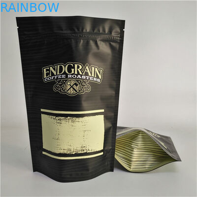 Custom logo gedrukt Stand Up Zipper Pouch hervergrendelbaar plastic voedselzegel Koffietas met voedsel materiaal en lekbestendig