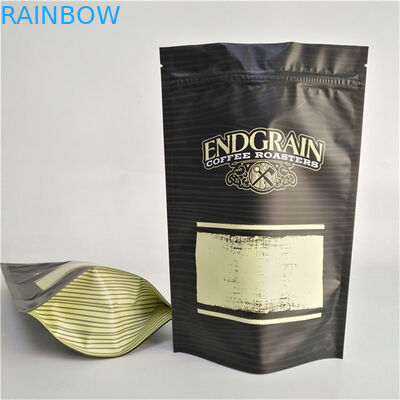 Custom logo gedrukt Stand Up Zipper Pouch hervergrendelbaar plastic voedselzegel Koffietas met voedsel materiaal en lekbestendig