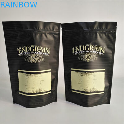 Custom logo gedrukt Stand Up Zipper Pouch hervergrendelbaar plastic voedselzegel Koffietas met voedsel materiaal en lekbestendig