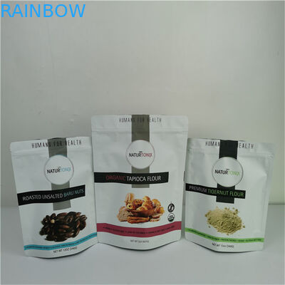 Milieuvriendelijk Persoonlijk Logo Glanzige opslagverpakking Plastic folie zak voor poeder