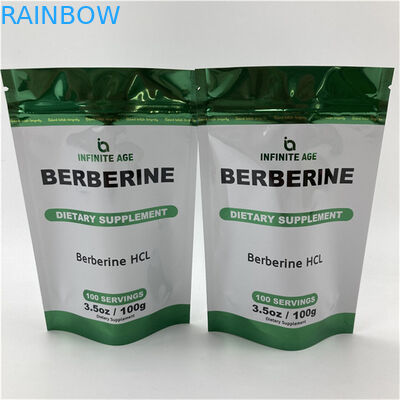 Groothandel Op maat gedrukt Staande lege zak Kwaliteitsborging Verpakking Mylar Aluminium folie zakken met traan notch