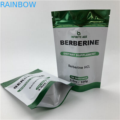 Groothandel Op maat gedrukt Staande lege zak Kwaliteitsborging Verpakking Mylar Aluminium folie zakken met traan notch