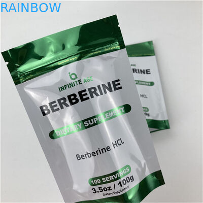 Groothandel Op maat gedrukt Staande lege zak Kwaliteitsborging Verpakking Mylar Aluminium folie zakken met traan notch