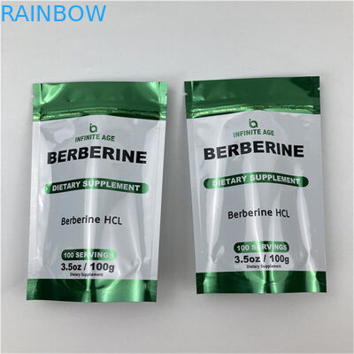 Groothandel Op maat gedrukt Staande lege zak Kwaliteitsborging Verpakking Mylar Aluminium folie zakken met traan notch