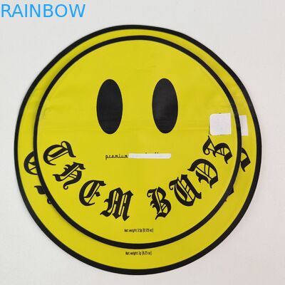 Onregelmatige 3.5g 7g Mylar zakken met rits in Printing Aluminium folie geurbestendige eetbare plastic zak