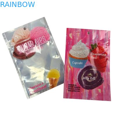 Op maat gemaakte zelfverzegelbare vochtbestendige hitteverzegelde rits transparante voorzijde aluminiumfolie achterzijde Mylar plastic zak voor suiker