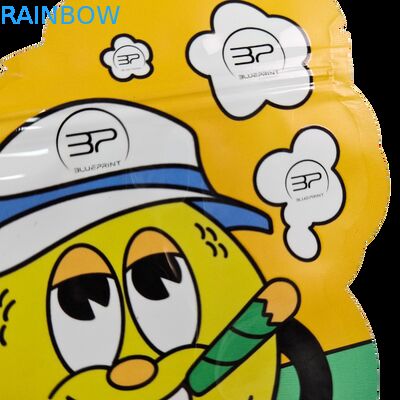 Eetbaar Cali 3,5 g 7 g Mylar Ziplock Soft Touch Geurvast Onregelmatig Gevormd Koekje Die Cut Verpakking Plastic Sachet Bag