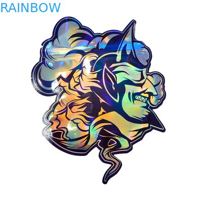 Soft Touch Holographic Mylar Bags met Zipper voor Candy Herb Dry Flower Gummy Biscuit Sugar Kinderwaardige verpakking