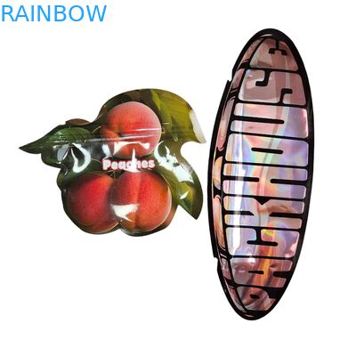 Binnen gedrukte Mylar zakken kruid tabak eetbare gummi koekjes verpakking glanzend hitte afdichting speciale vorm plastic zakken