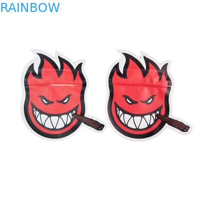 Die Cut 3.5g Plastic Bag Glossy Zipper Mylar Voor Gummy Herb Candy Verpakking Reukvrij Glossy oppervlak