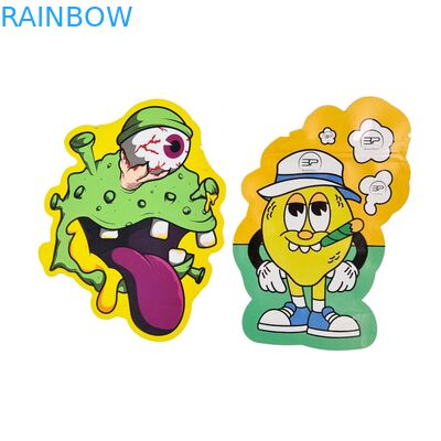 Aangepaste Vorm 3.5g Display Doos Mylar Zakken Kindveilig Zachte Aanraking Gestanste Zak Voor 1g 3.5g 7g 14g 28g Eetbaar Plastic