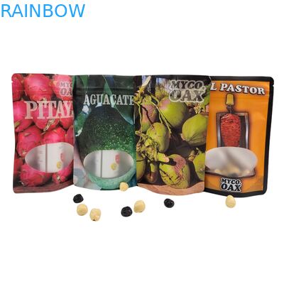 Standaardzakverpakking met 3-zijdige afdichting, plat, herbruikbaar, met ritssluiting, venster, mylar, aluminiumfolie, herbruikbare plastic zakken