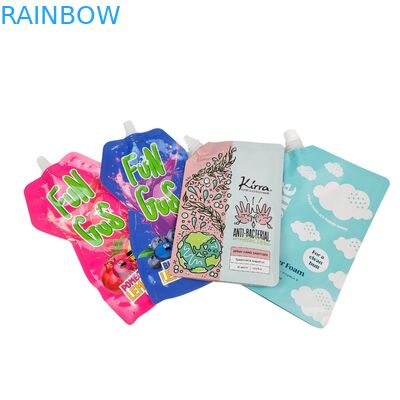 Vloeibare Plastic Standaard Zak Met Tuit Knijpverpakking Zak Voor Cosmetica Drank Lotion Spuitzak