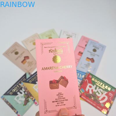 Eetbare aluminiumfolie sachet achterkant seal kleine plastic mylar havermout chocolade energiereep koekje snack snoep verpakkingszak