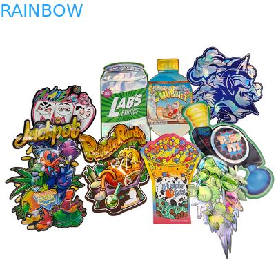 Food Grade Doypack Die Cut Cali 3.5g 7g 14g 28g Sugar Cookie Mylar Bags Glanzende/matte Geurbestendige Ziplock Bags
