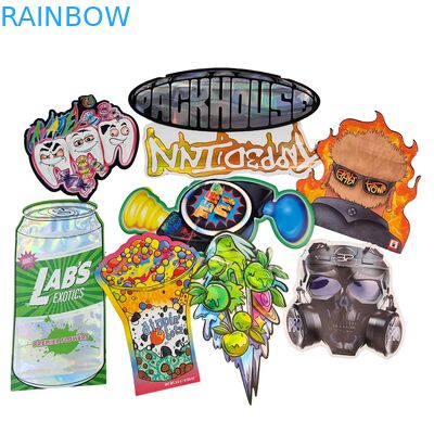 Food Grade Doypack Die Cut Cali 3.5g 7g 14g 28g Sugar Cookie Mylar Bags Glanzende/matte Geurbestendige Ziplock Bags