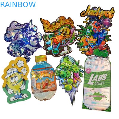 Food Grade Doypack Die Cut Cali 3.5g 7g 14g 28g Sugar Cookie Mylar Bags Glanzende/matte Geurbestendige Ziplock Bags