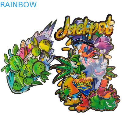 Regenboogverpakking Custom Die Cut Mylar Bags Speciale vorm 3.5g 7g 14g 28g Kinderwaardig Geurbestendige Eetbare Plastic Flower Bag