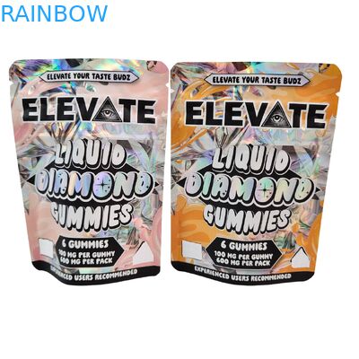 3.5g Mylar Bags Mushroom Extract Gummies Verpakking Doypack Wtih Zipper Geurvast Stand Up Pouch
