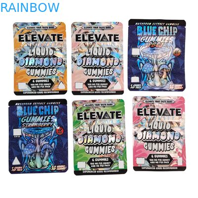 3.5g Mylar Bags Mushroom Extract Gummies Verpakking Doypack Wtih Zipper Geurvast Stand Up Pouch
