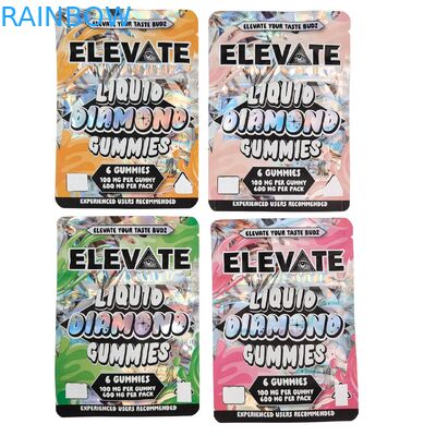 3.5g Mylar Bags Mushroom Extract Gummies Verpakking Doypack Wtih Zipper Geurvast Stand Up Pouch