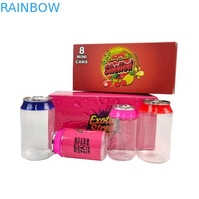 Aangepaste label doorzichtige plastic 3,5g & 7g PET pot met schroef aluminium deksels voor suiker snoep koekjes voedselverpakking display papieren dozen