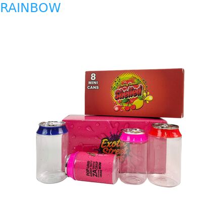 Aangepaste label doorzichtige plastic 3,5g & 7g PET pot met schroef aluminium deksels voor suiker snoep koekjes voedselverpakking display papieren dozen