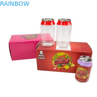 Aangepaste label doorzichtige plastic 3,5g & 7g PET pot met schroef aluminium deksels voor suiker snoep koekjes voedselverpakking display papieren dozen