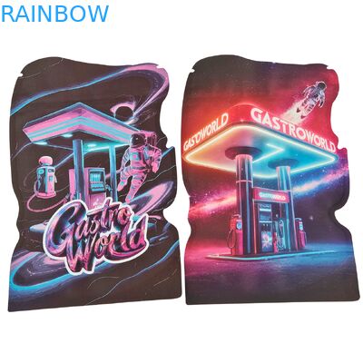 Op maat gesneden Mylar-zakken 3.5g-28g met kind-proof rits