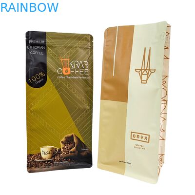 Custom Stand Up Zipper Koffiebonen zak met klep