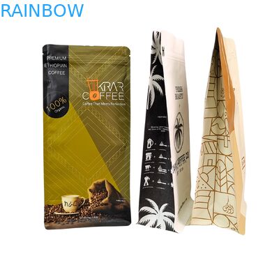 Custom Stand Up Zipper Koffiebonen zak met klep