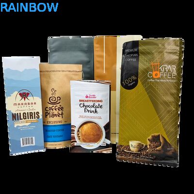 Custom Stand Up Zipper Koffiebonen zak met klep