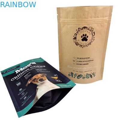 Custom Resealable Stand Up Pet Food Packaging Bags with Zipper
