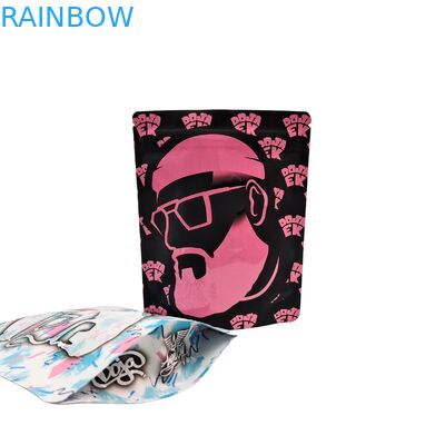 Op maat bedrukte 3,5g-28g hersluitbare, geurvrije Mylar voedselzakken