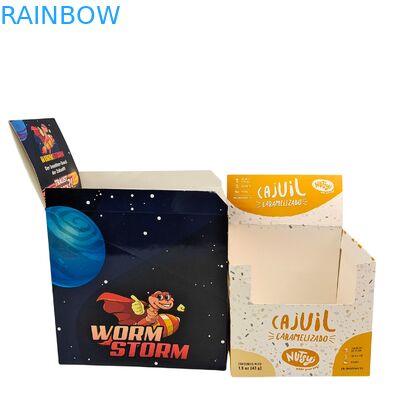 Custom Retail Display Opvouwbare 3,5g papieren doos voor ontbijt Instant gedroogd fruit noten Graan Cereal Food Packaging