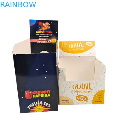 Custom Retail Display Opvouwbare 3,5g papieren doos voor ontbijt Instant gedroogd fruit noten Graan Cereal Food Packaging