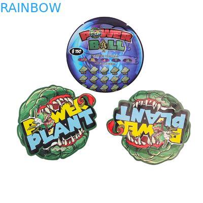 Op maat gemaakte speciale vorm Mylar Zipper Bags 3,5g 7g 14g geurbestendige herverzegelbare holografische voedselkwaliteit verpakking