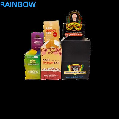 Gepersonaliseerde opvouwbare kraftpapierdoos met 350 g karton voor de winkel