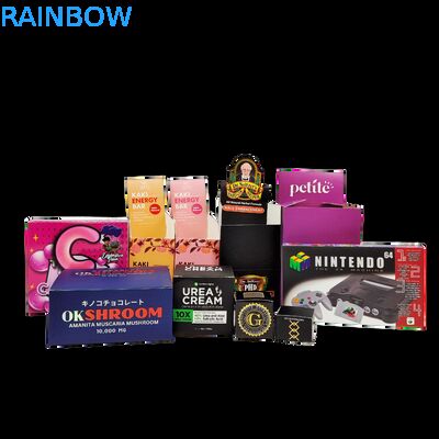 Gepersonaliseerde opvouwbare kraftpapierdoos met 350 g karton voor de winkel