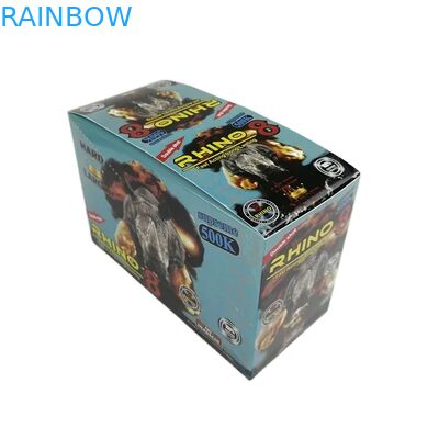 Groothandel Custom Rhino 100k 150k 200k Capsule Verbetering Pillen Geneeskunde 3d Verpakkingskaart met papier display box