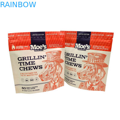 Milieuvriendelijke Herbruikbare Stand-Up Pouch met 50-200 micron dikte voor Verpakking van Dierenvoeding