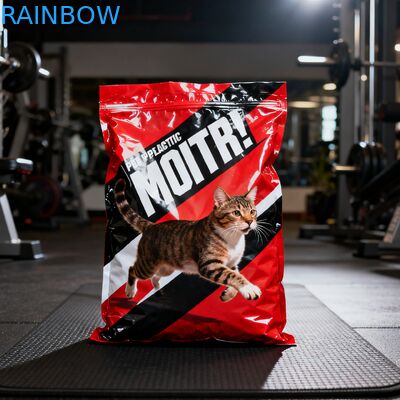 Aangepaste Biologisch Afbreekbare Dierlijke Voeding Verpakking Mylar Zakken Zijvouwzak Honden Kattenvoer Ritssluiting Zak met Ventiel