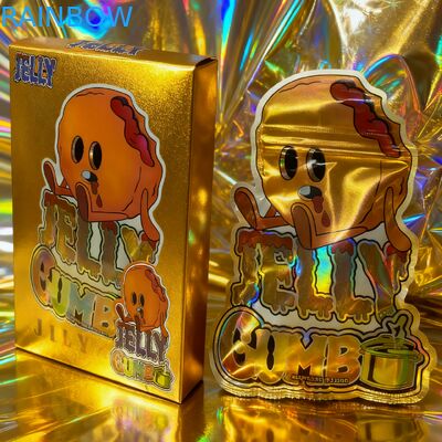 Op maat bedrukte 3,5g hersluitbare Mylar zakken voor snackverpakkingen Staande zakjes