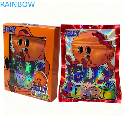 Op maat bedrukte 3,5g hersluitbare Mylar zakken voor snackverpakkingen Staande zakjes