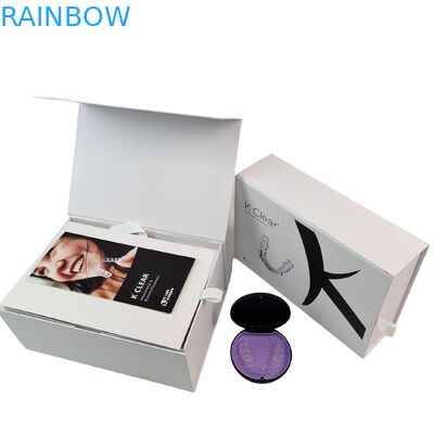 Op Maat Gemaakte Luxe Magnetische Tandbeugel Kit Doos met 350g Dikte Orthodontische Aligner Verpakkingsdoos