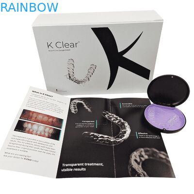 Gepersonaliseerde logo tandheelkundige beugels Kit Box Orthodontic Aligner Packaging Box Met Paper Inbreng Tanden Aligner Packaging Box