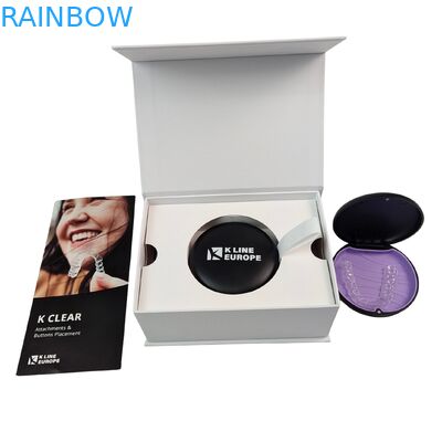 Gepersonaliseerde logo tandheelkundige beugels Kit Box Orthodontic Aligner Packaging Box Met Paper Inbreng Tanden Aligner Packaging Box
